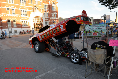 Brutus Funny Car on display in Oskaloosa